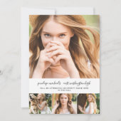 Trendy Foto Collage and Splashes Graduation Party Einladung (Vorderseite)