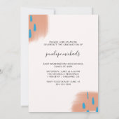 Trendy Foto Collage and Splashes Graduation Party Einladung (Rückseite)