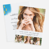 Trendy Foto Collage and Splashes Graduation Party Einladung