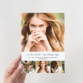 Trendy Foto Collage and Splashes Graduation Party Einladung