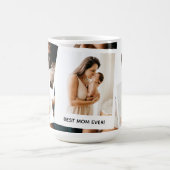 Trendy Foto Collage 'Best Mama Ever' Kaffeetasse (Mittel)