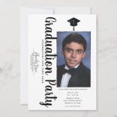 Trendy Foto Graduation Party Celebration GRILLEN Einladung (Vorderseite)