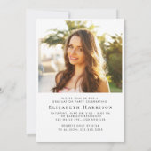 Trendy Foto Graduation Party Einladung (Rückseite)