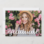 Trendy Foto Graduation Party Einladungen (Vorderseite)