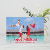 Trendy Foto Happy Feiertagskarte (Stehend Vorderseite)