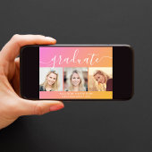 Trendy Foto Pink Orange Abschluss Ankündigung