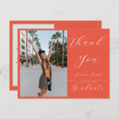 Trendy Foto Script Overlay Grad Vielen Dank Postkarte (Vorne/Hinten)