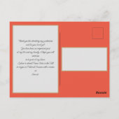 Trendy Foto Script Overlay Grad Vielen Dank Postkarte (Rückseite)