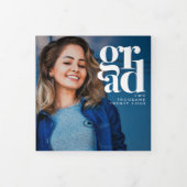 Trendy Foto Trifold Abschluss Ankündigung (Cover)