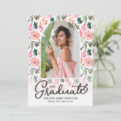 Trendy Foto über die Blumenstuhlparty Einladung (Stehend Vorderseite)