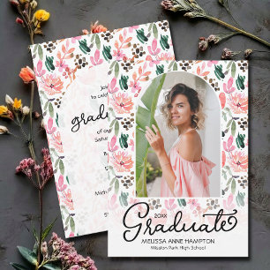 Trendy Foto über die Blumenstuhlparty Einladung