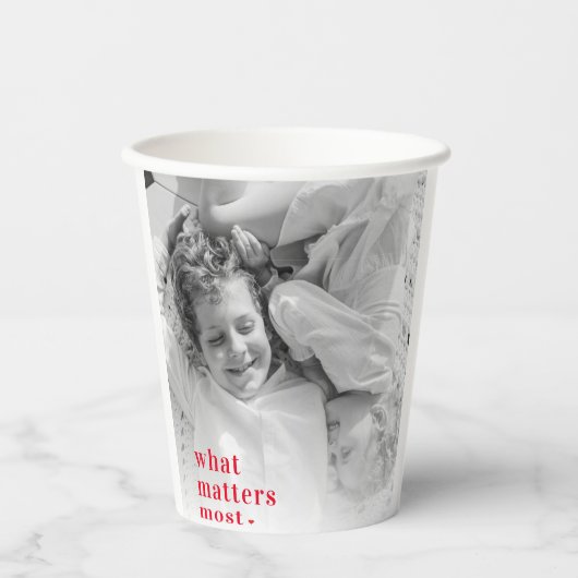 Trendy Foto und was am meisten positiv RedQuote is Pappbecher (Vorderseite)