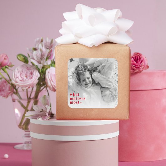 Trendy Foto und was am meisten positiv RedQuote is Quadratischer Aufkleber