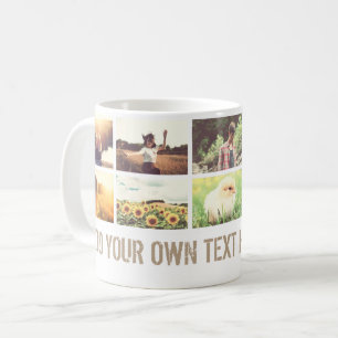Trendy Fotocollage und -text Kaffeetasse