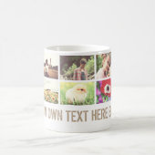 Trendy Fotocollage und -text Kaffeetasse (Mittel)
