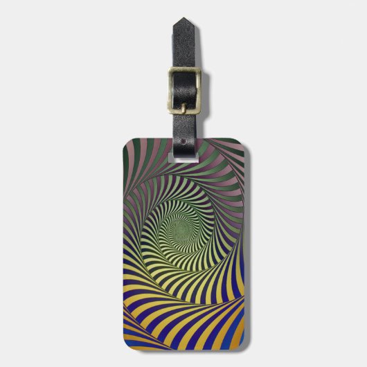 Trendy Fraktal Swirl Pattern Gepäckanhänger (Vorderseite vertikal)