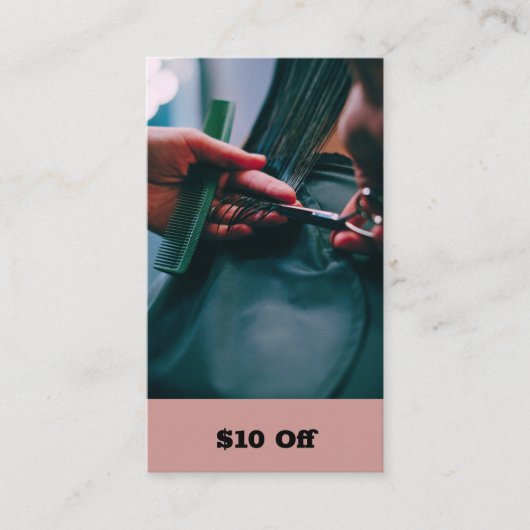Trendy Friseur Image $10 Off Rabattkarte (Vorderseite)