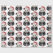 Trendy FroChristmas Niedlich Panda Bärenmuster Geschenkpapier (Flach)