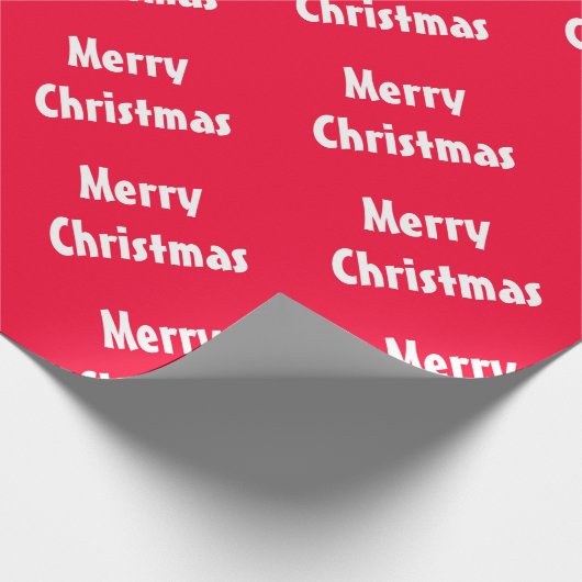 Trendy Frohe Weihnachten Rot Streifen Vorlage Geschenkpapier (Ecke)