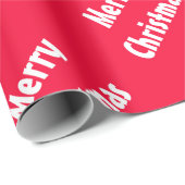 Trendy Frohe Weihnachten Rot Streifen Vorlage Geschenkpapier (Rolleneckpunkt)