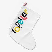 Trendy, fröhlich, urbane Typografie von Together Großer Weihnachtsstrumpf (Vorderansicht (hängend))