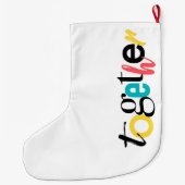 Trendy, fröhlich, urbane Typografie von Together Großer Weihnachtsstrumpf (Rückseite)