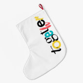 Trendy, fröhlich, urbane Typografie von Together Großer Weihnachtsstrumpf (Rückseite (Hängend))