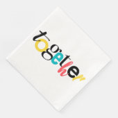 Trendy, fröhlich, urbane Typografie von Together Serviette (Ecke)