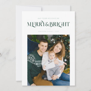 trendy fröhliche & hellblaue Weihnachtskarte Feiertagskarte