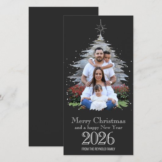 Trendy Frory Weihnachtsbaum Form 2023 Foto Grau (Vorne/Hinten)