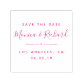 Trendy Fuchsia Wedding Calligraphy Save the Date Permastempel (Design)