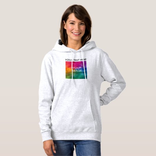 Trendy Fügen Sie Ihren Text-Upload Foto zu Womens Hoodie (Vorne ganz)
