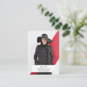 Trendy Full Foto Fashion Fotograf QR Code Visitenkarte (Stehend Vorderseite)