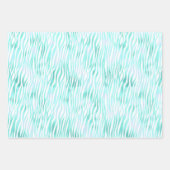 Trendy Fun Aqua Grau Schwarze Safari Geschenkpapier Set (Vorderseite)