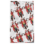 Trendy Fun Biker Weihnachtsfeiertag Geschenktasche Kleine Geschenktüte (Rückseite)