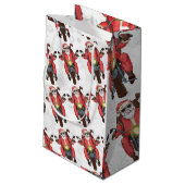 Trendy Fun Biker Weihnachtsfeiertag Geschenktasche Kleine Geschenktüte (Rückseite Schrägansicht)
