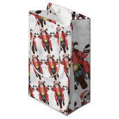 Trendy Fun Biker Weihnachtsfeiertag Geschenktasche Kleine Geschenktüte (Vorderseite Schrägansicht)