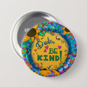 Trendy Fun Kindness Einzigartiger Typ sein freundl Button (Vorne & Hinten)