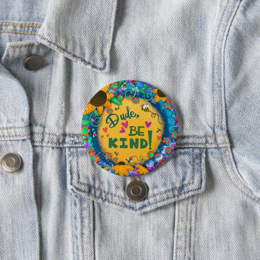 Trendy Fun Kindness Einzigartiger Typ sein freundl Button (Beispiel)