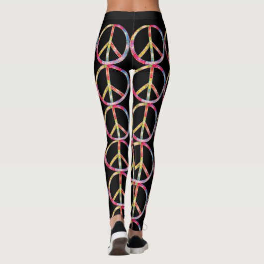 Trendy Fun Peace Leggings (Rückseite)