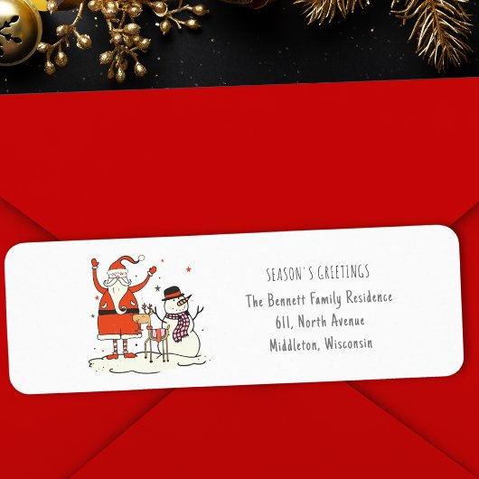 Trendy Fun Santa Snowman Reindeer Christmas Hygge