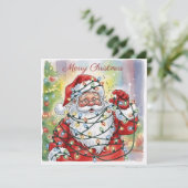 Trendy Funny Modern Einfach Niedlicher Weihnachtsm Karte (Stehend Vorderseite)