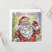 Trendy Funny Modern Einfach Niedlicher Weihnachtsm Karte (Vorderseite/Rückseite Beispiel)