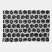 Trendy Funny Pickleball Black and Gray Geschirrtuch (Horizontal)