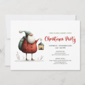Trendy Funny Santa Christmas Celebration Invites Einladung (Vorderseite)