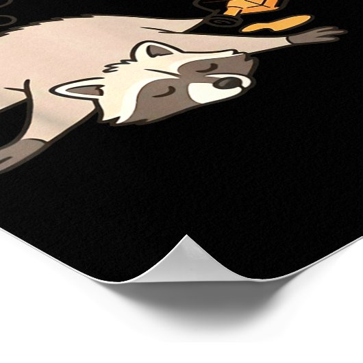 Trendy Funny Trashed Panda Drunk Raccoon Lovers Me Poster (Ecke)