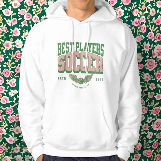 Trendy Fußballspieler Sportfans Moderne Vintage Hoodie