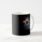Trendy Galactic Pizza Shark Spaß Kaffeetasse (VorderseiteRechts)