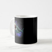 Trendy Galactic Pizza Shark Spaß Kaffeetasse (Vorderseite Links)