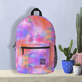 Trendy Galaxy Pink Orange Lila Gefärbte Krawatte M Bedruckter Rucksack